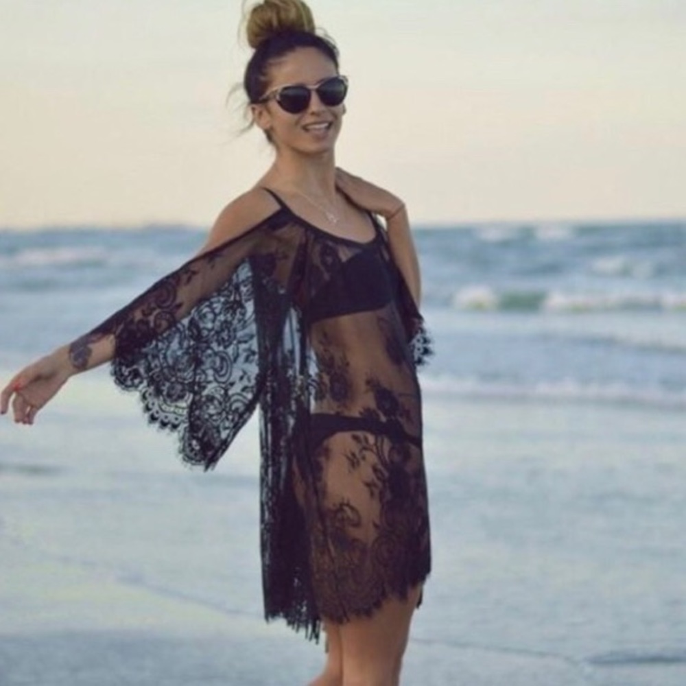 Swimsuit Black Lace Cover-Up